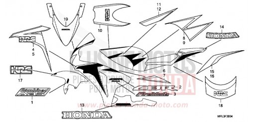 MARK/STRIPE (5) CBR1000RRB de 2011